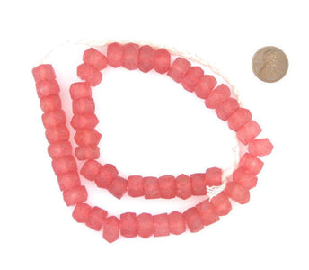 Rouge Red Faceted Recycled Java Sea Glass Beads — The Bead Chest