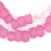 Tulip Pink Faceted Recycled Java Sea Glass Beads