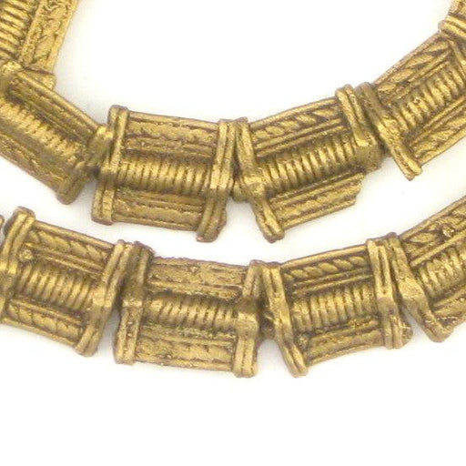 Mini-Rectangular Baule Brass Beads (12x11mm) - The Bead Chest