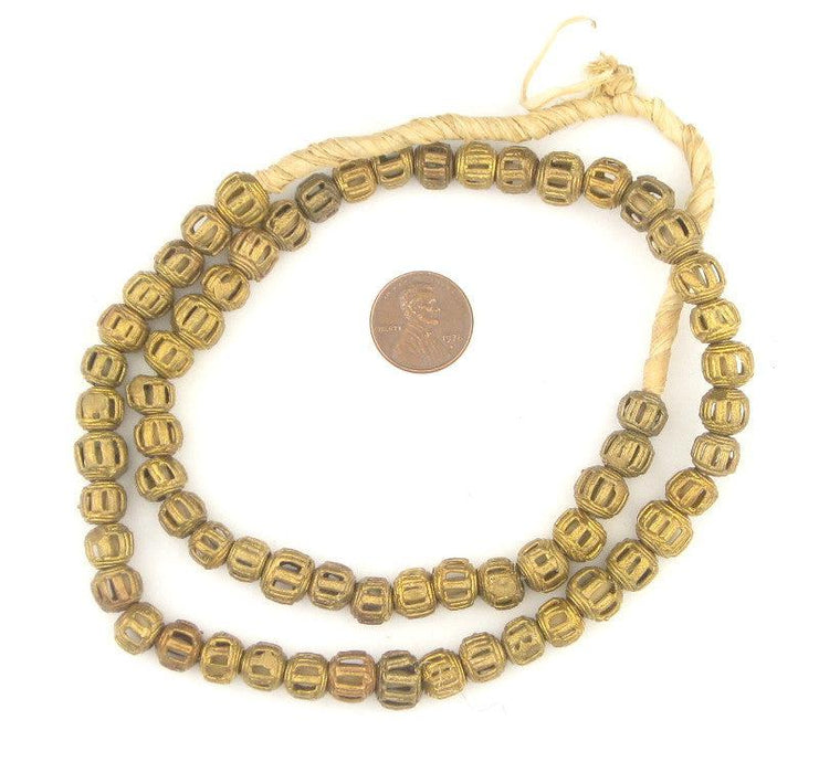 Braided Style Ghana Brass Filigree Beads (9mm) - The Bead Chest