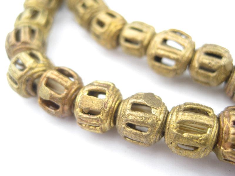 Braided Style Ghana Brass Filigree Beads (9mm) - The Bead Chest