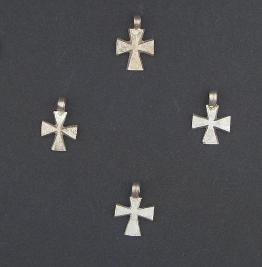 Ethiopian Silver Mini-Cross Ornaments (Set of 4)
