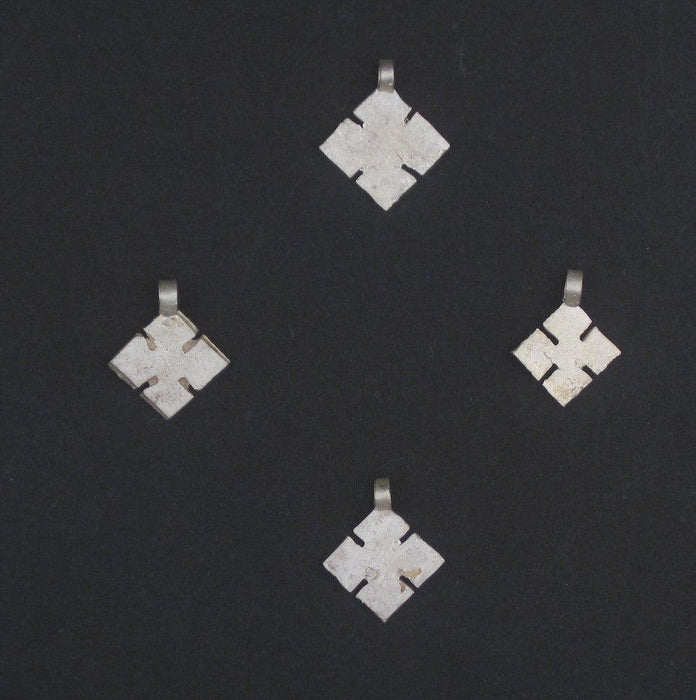 Silver Ethiopian Cross Ornaments (Set of 4) - The Bead Chest