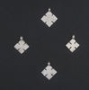Silver Ethiopian Cross Ornaments (Set of 4)