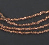 Tiny Diamond Cut Faceted Copper Beads (2mm)