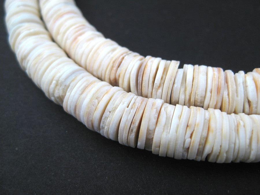 Ocean Shell Heishi Beads (8mm) - The Bead Chest