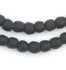 Black Recycled Glass Beads (9mm)