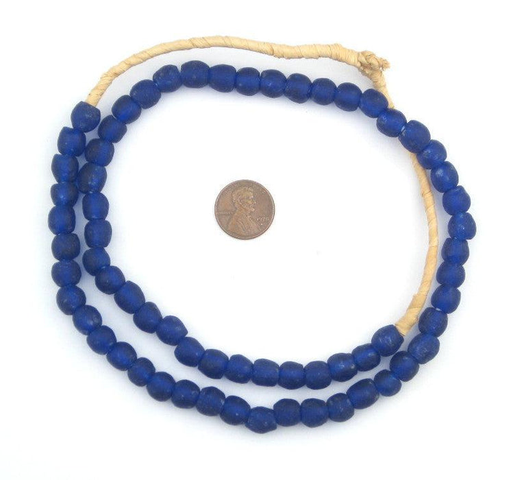 Cobalt Blue Recycled Glass Beads (9mm) - The Bead Chest