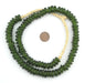Olive Green Rondelle Recycled Glass Beads - The Bead Chest