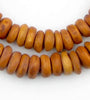 Petite Amber Color Camel Bone Disk Beads