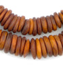 Graduated Brown Camel Bone Disk Beads