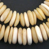 Ivory White Graduated Camel Bone Saucer Disk Beads