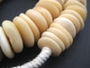 Ivory White Graduated Camel Bone Saucer Disk Beads - The Bead Chest