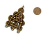 Geometric Design Baule Brass Pendant - The Bead Chest