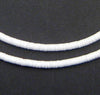 White Vinyl Phono Record Beads (4mm)