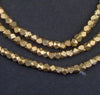 Diamond Cut Faceted Brass Beads (3mm)