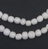 White Bone Nugget Beads (8mm) - Long Strand