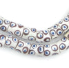Blue / Brown Evil Eye Krobo Powder Glass Beads