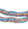 Blue Red Eye Krobo Powder Glass Beads
