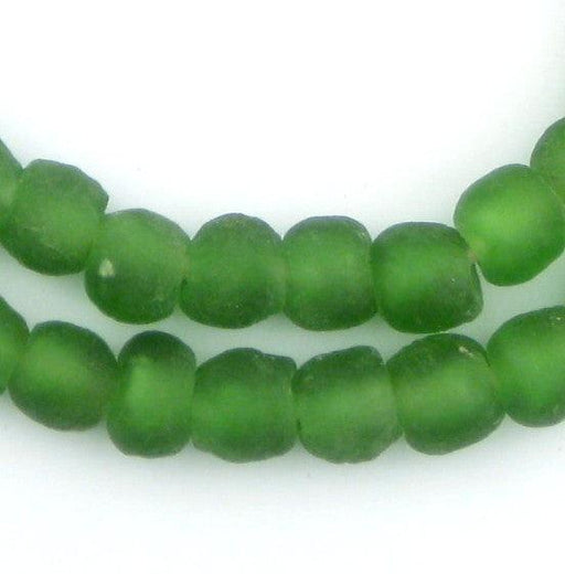 Green Recycled Glass Beads (11mm) - The Bead Chest