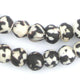 Black Fused Recycled Glass Beads (14mm) - The Bead Chest