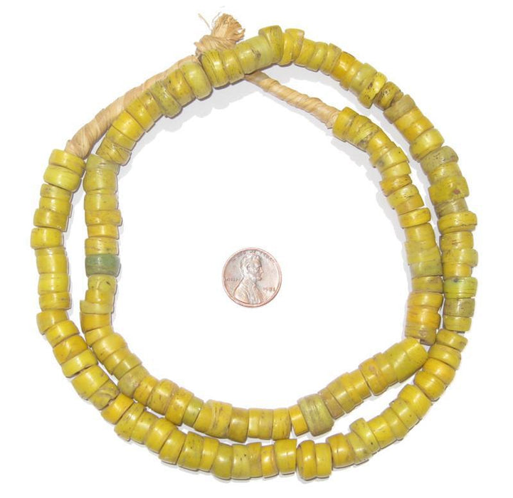Yellow Hebron Kano Beads (Small) - The Bead Chest