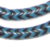 Glass Snake Beads, Blue Black Color (Large)