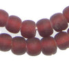 Maroon Recycled Glass Beads (Small)