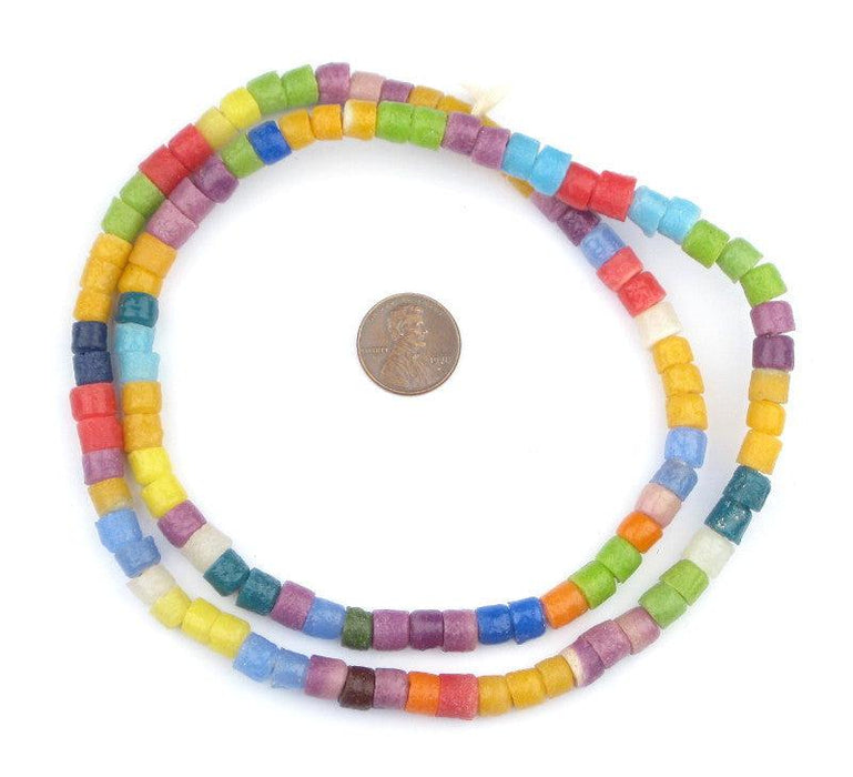 Carnival Medley Sandcast Cylinder Beads - The Bead Chest