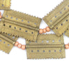 Rectangular Baule Brass Beads (48 x 35mm)