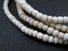 Vintage White Ghana Glass Beads (2 Strands) - The Bead Chest