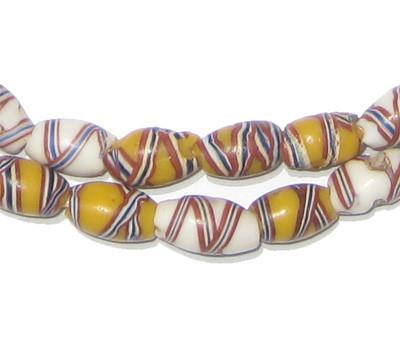 Multicolor Venetian French Cross Trade Beads