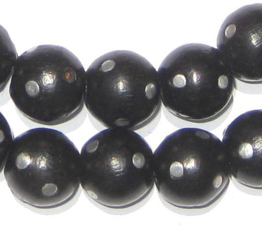Vintage Mock Black Coral Beads (Round) - The Bead Chest