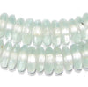 Clear Rondelle Recycled Glass Beads