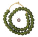 Olive Green Recycled Glass Beads (18mm) - The Bead Chest