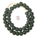 Forest Green Recycled Glass Beads (18mm) - The Bead Chest
