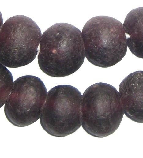 Purple Recycled Glass Beads (18mm) - The Bead Chest