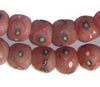 Pink Dotted Krobo Glass Beads