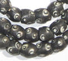 Black Evil Eye Krobo Powder Glass Beads