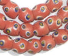 Pink Evil Eye Krobo Powder Glass Beads