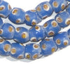 Blue Evil Eye Krobo Powder Glass Beads