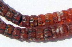Kakamba Prosser Beads,Orange Color - The Bead Chest