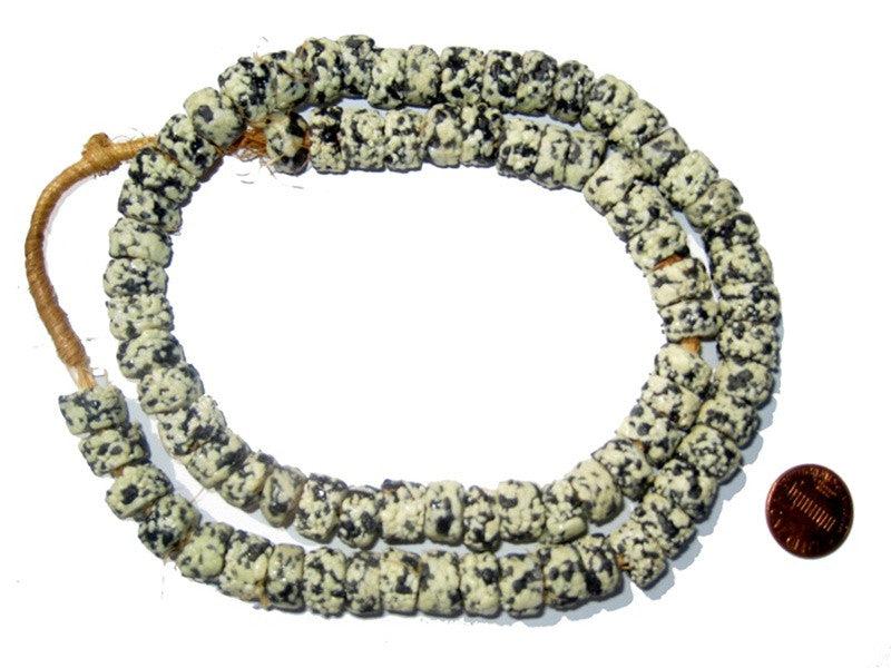 Krobo Fancy Powderglass Beads (Granite) - The Bead Chest