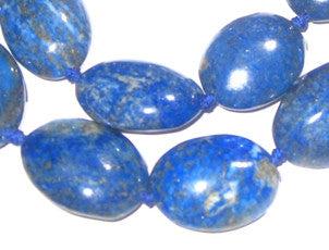 Lapis Lazuli Beads, Oval - The Bead Chest