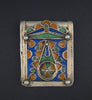 Fancy Enameled Rectangular Berber Pendant
