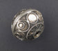 Artisanal Fancy Round Moroccan Silver Bead - The Bead Chest