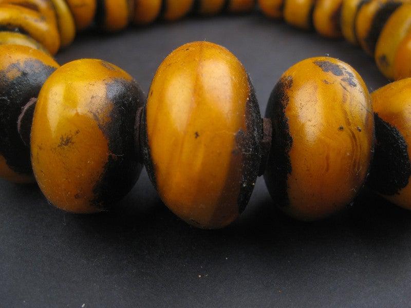 Moroccan Bumble Bee Amber Resin Beads (Graduated) - The Bead Chest