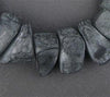 Moroccan Charcoal Resin Chunk Beads