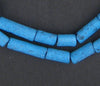 Turquoise Moroccan Pottery Beads (Cylinder)