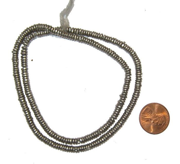 Kenya White Metal Heishi Beads - The Bead Chest
